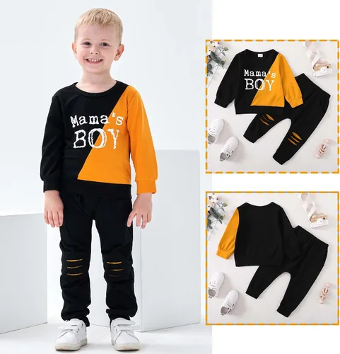 Vista 3 de KIMI BEAR Ropa para niño pequeño, traje de bebé, sudadera de algodón para niños, sudadera de algodón, ropa de otoño e invierno para niños
