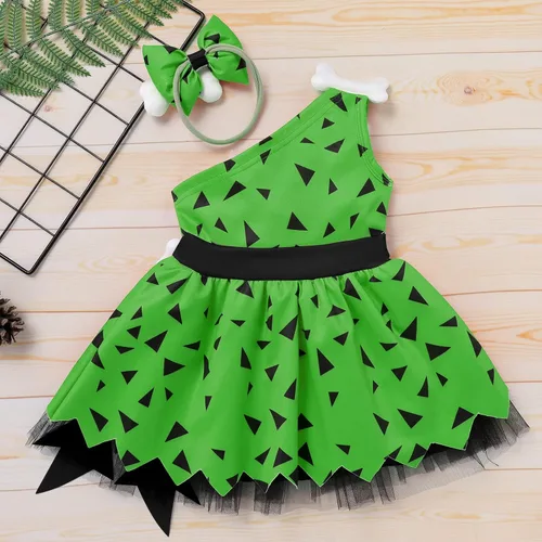 Vista 5 de IBAKOM Baby Halloween Outfits Bam-Bam Caveman Dog Bone Costume Boys Dress Up Clothes Prehistoric Family Cosplay
