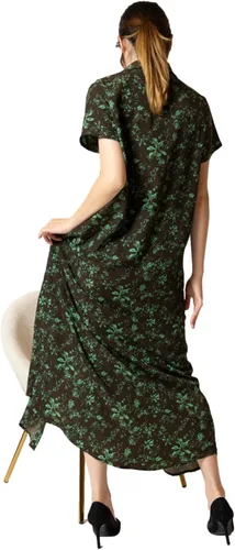 Vista 6 de Vestido camisero de manga corta de verano para mujer