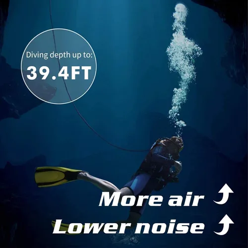 Vista 4 de Sistema de buceo sin tanque, ventilador de buceo mejorado base, tanque de buceo recargable portátil, compresor de aire impermeable, juguetes