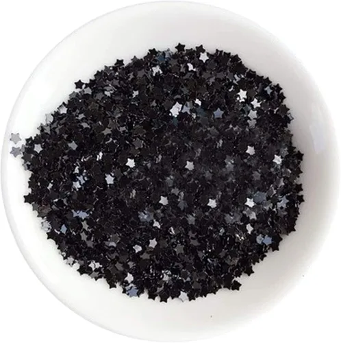 Vista 10 de Sourcingbay Brillo holográfico de estrella de 0.118 in, 0.35 oz, oro láser Dorado