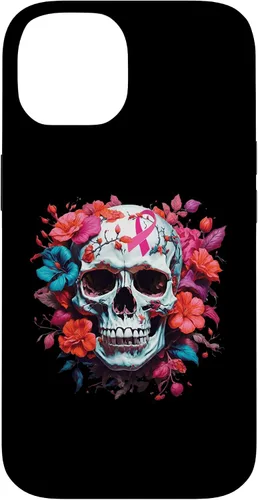 Vista 4 de Breast Cancer Skull Shirt For Women Sugar Skull Pink Ribbon Case for iPhone 16