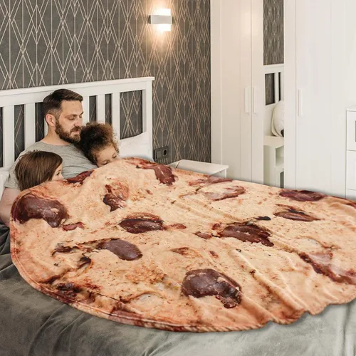 Vista 3 de Vessia Manta gigante de galletas, manta de comida divertida realista para adultos y niños, manta de galletas de chocolate suave de 300 GSM