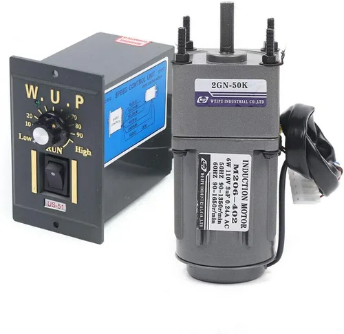 Vista 30 de Motor de engranajes eléctrico 110V 250W 10K Monofásico de alto par motor reductor de engranajes de CA 0-135 RPM Controlador de velocidad variable