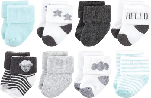 Vista 47 de Hudson Baby - Calcetines de algodón para bebés recién nacidos y Terry para niñas bebés