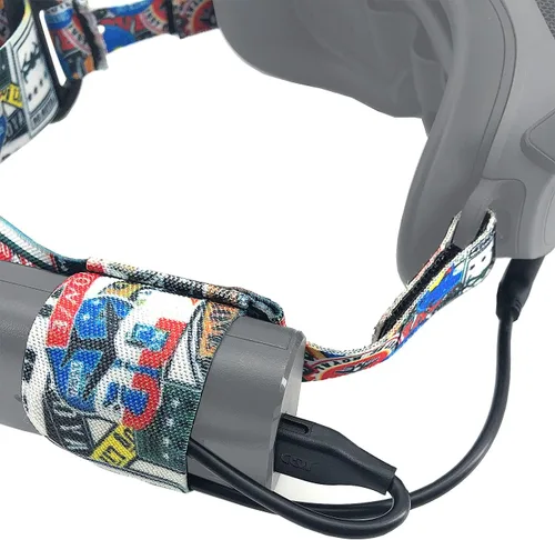 Vista 5 de Correa de cabeza ajustable y cable de alimentación 30CM para DJI Avata Goggles 2