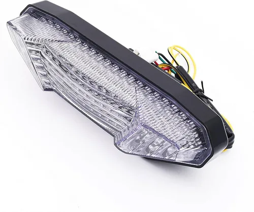 Vista 2 de Luz trasera LED de freno para motocicleta, lente transparente con señales de giro integradas para Yamaha 2017-2020 FZ-10, MT-10, 2014-2016 FZ09