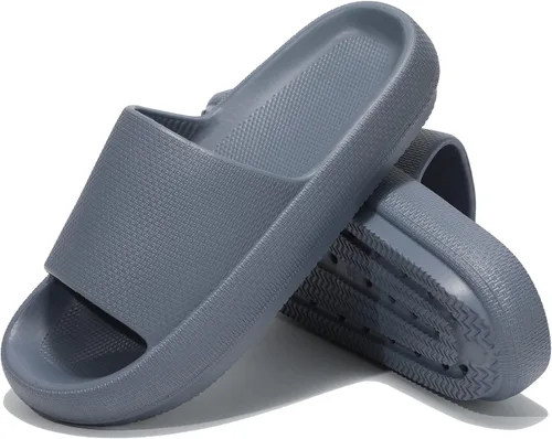 Vista 4 de Sandalias acolchadas para mujeres y hombres, cómodas y suaves, zapatos de ducha acolchados, suela gruesa para interiores y exteriores