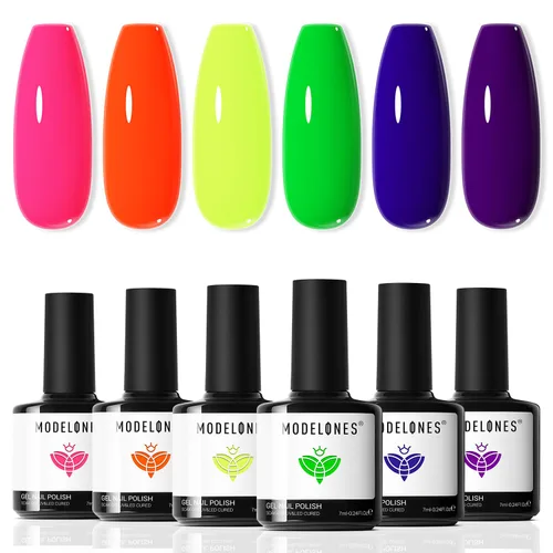 Vista 38 de Modelones - Juego de esmaltes de gel transparente, capa base de gel superior, sin limpieza, 0.5 onzas líquidas Un conjunto claro