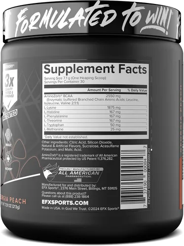 Vista 8 de EFX Sports Training Ground EAA Suplemento de aminoácidos esenciales Energía y síntesis de proteínas Pre, Intra o después del entrenamiento