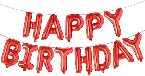 Vista 6 de Globos de cumpleaños con texto en inglés «Happy Birthday», de papel de aluminio para decoración (idioma español no garantizado), Azul Start