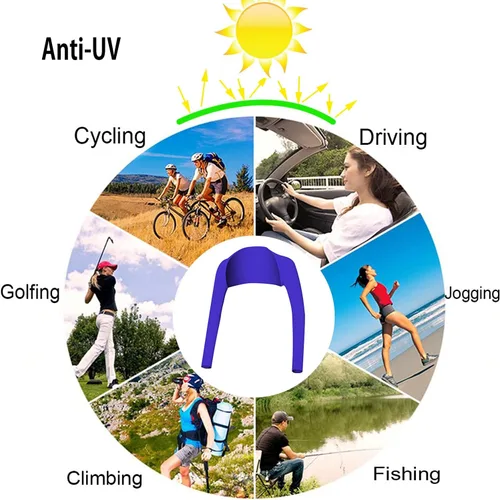 Vista 12 de Chal refrescante manga para brazo con agujero para los dedos, protección solar para mujeres y hombres para golf, equitación, conducción