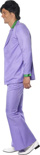 Vista 2 de Smiffy's - Chaqueta de traje para hombre de 1970 con camisa y chaleco