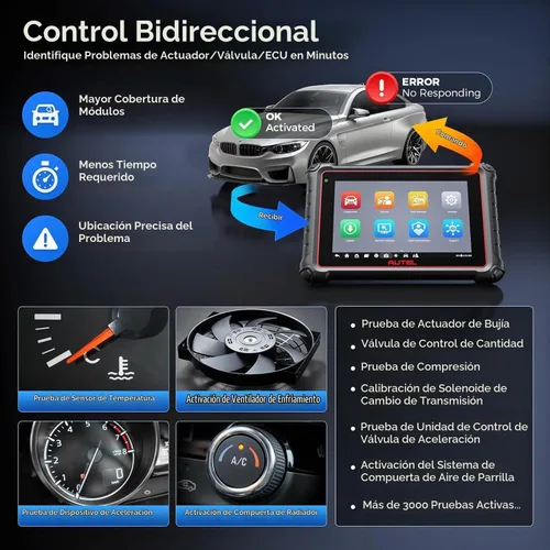 Vista 6 de Kit de escáner Autel MaxiPRO MP900E 2026: funciona como kit MP900-BT MS906 Pro MP808BT Pro con kit de adaptador 11 no OBDII, DoIP CAN-FD, servicio