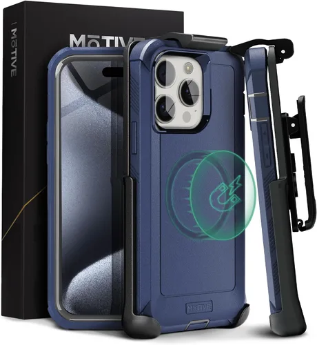 Vista 18 de MOTIVE Funda diseñada para iPhone 15 con clip para cinturón, funda magnética compatible con Magsafe, resistente y protección de grado militar