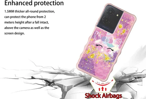 Vista 96 de jioeuinly Funda compatible con Oukitel P1 Pro con protector de pantalla de vidrio templado, policarbonato duro + silicona suave, soporte de anillo