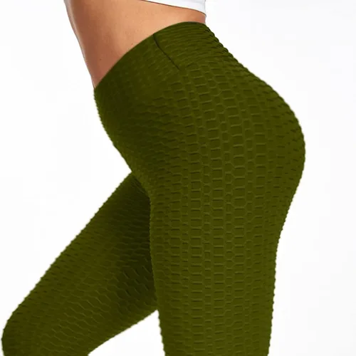 Vista 5 de Ayolanni Pantalones ajustados de moda para mujer, color sólido, levantamiento de glúteos, mallas de entrenamiento atlético, leggings especiales