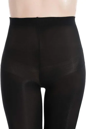 Vista 2 de MANZI 1-3 pares de mallas de ballet de transición convertibles para mujer y niña, 40D 3 Pares Negro