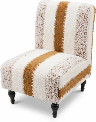 Vista 9 de LiveGo Funda para silla decorativa sin brazos, de elastano, extraíble, para silla sin brazos, protector de muebles para sala de estar, comedor, Beige