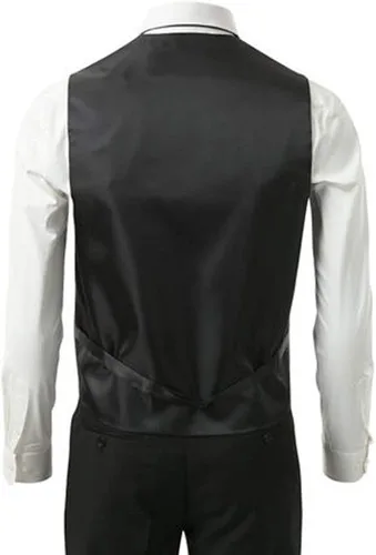Vista 2 de Chaleco + corbata + chaleco Hankie azul moda para hombre