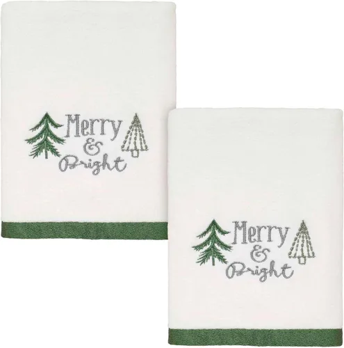 Vista 7 de Avanti Linens - Cortina de ducha, tela estampada vibrante, decoraciones navideñas (colección de árboles de Navidad, 72 pulgadas)
