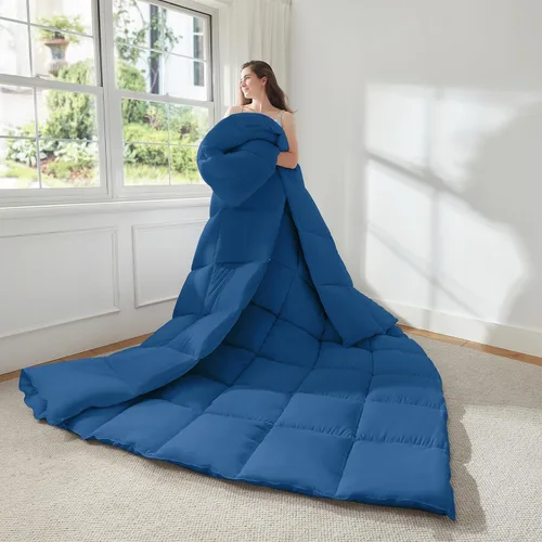 Vista 3 de STWIENER Edredón suave súper King de 120 x 98 pulgadas, relleno de edredón alternativo acolchado extra grande, 8 pestañas en las esquinas para todas
