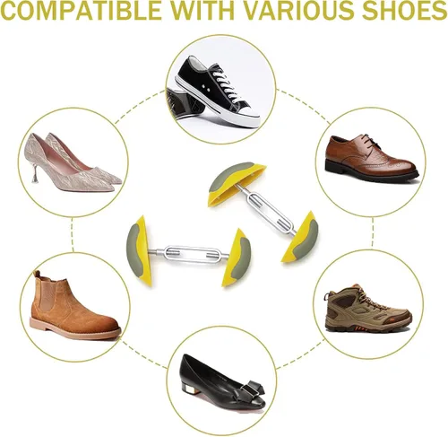 Vista 4 de Kupnos - 1 par de mini estiradores de zapatos para mujer, pies anchos, antideslizante, ajustable, ampliador de zapatos para mujeres y hombres