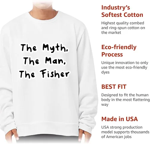 Vista 5 de The Myth Sponge Fleece Sweatshirt - Unique Classic Sweatshirt - Word Art Sweatshirt