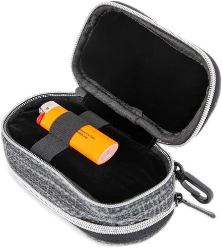 Vista 5 de DIME BAGS Bolsa de viaje acolchada para cápsulas con clip para llavero, acolchado interior para protección de vidrio y equipo, múltiples