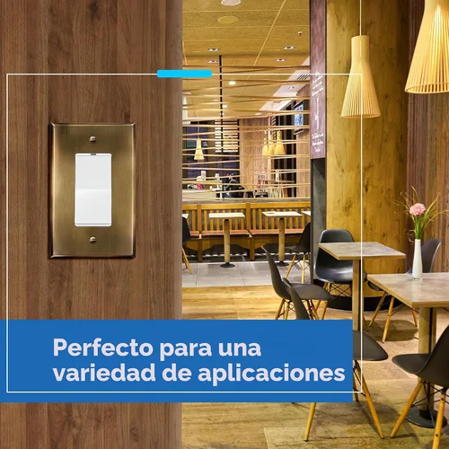 Vista 6 de LIDER - Placa de pared de metal para interruptor o receptáculo, tamaño mediano, 1 banda