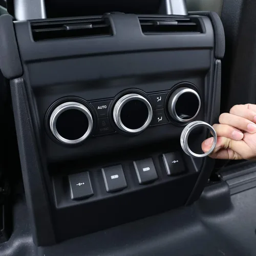 Vista 10 de Anillos de ajuste de aire acondicionado trasero para Land Rover Defender 110 2020 accesorios de coche (rojo)