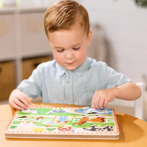 Vista 7 de Melissa & Doug - Rompecabezas con sonido (8 piezas), Granja de McDonald's, Multicolor