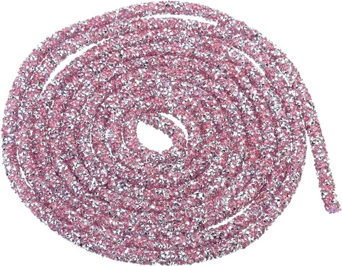 Vista 45 de MECCANIXITY Cuerda de lentejuelas con purpurina de 2.5 yardas, 6mm, 0.24 pulgadas, cuerda de tubo de lentejuelas con diamantes de imitación