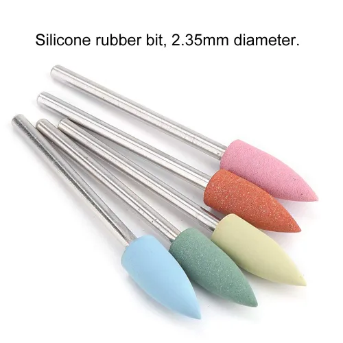 Vista 9 de Juego de 5 brocas para uñas, brocas para uñas, manicura de goma, pedicura, accesorio de rebabas para esmalte de uñas, uñas de gel acrílico, manicura