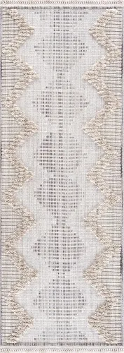 Vista 14 de Hauteloom Aria - Alfombra para sala de estar y dormitorio, con borde geométrico de medallón de diamante, envejecida, bohemio, transicional, tribal