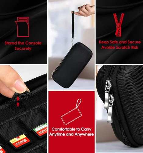 Vista 6 de ivoler Funda de transporte para Nintendo Switch y nuevo modelo Switch OLED 2021 bolsa rígida portátil de transporte para accesorios de Switch