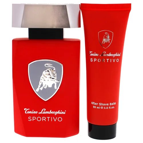 Vista 2 de Tonino Lamborghini Lamborghini Sportivo 4.2oz EDT Spray, 3.0oz Bálsamo Después del Afeitado Hombres Set de Regalo de 2 Piezas