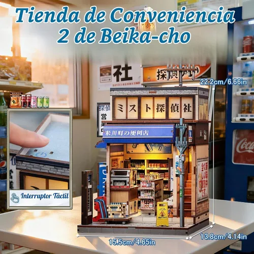 Vista 2 de Fsolis Japanese Book Nook Kit for Adults, Beika-cho Convenience Store Tienda de conveniencia Beika-cho