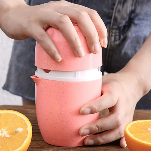 Vista 2 de 2 Pcs Manual Fruit Juicer Portable Orange Lemon Squeezer Non-electric Handheld Citrus Press for Household Use Easy to Clean Safe Kitchen Tool Random