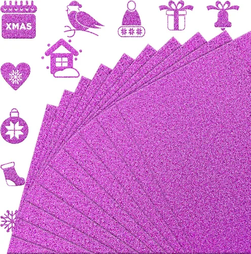 Vista 19 de FEILIBAY 20 hojas de papel de cartulina negra con purpurina, tamaño A4, para manualidades, decoraciones de cumpleaños y bodas, caja de regalo