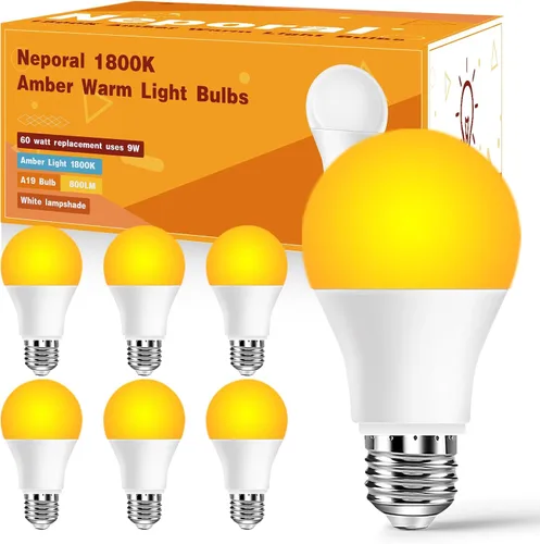 Vista 16 de Bombillas LED Neporal de 3 W 625 nm de color rojo para dormir, 100% de bloqueo de luz azul, luz nocturna roja para promover la melatonina, bombilla