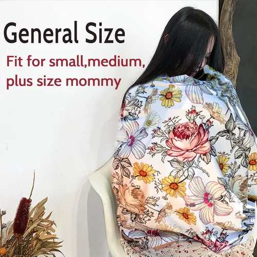 Vista 8 de Funda floral para asiento de automóvil para bebé, toldo para asiento de automóvil, elástico multiuso para cochecito, silla alta, carrito de compras