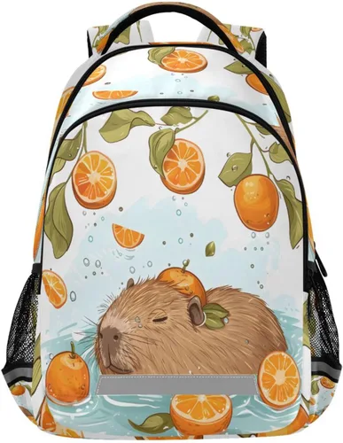 Vista 19 de ALAZA Mochilas de viaje con diseño de mariposa, luna y estrella, color azul turquesa, mochila escolar para hombres, mujeres, adolescentes y niños
