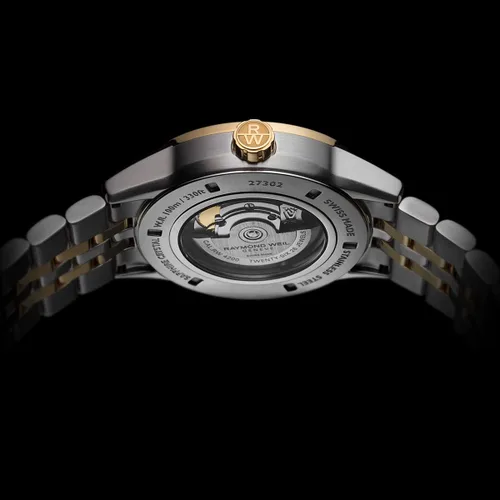 Vista 4 de RAYMOND WEIL Reloj automático (modelo 2731-STP-65001), color plateado, Plateado, Reloj automático