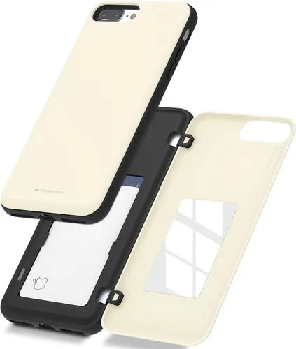 Vista 20 de GOOSPERY Funda para iPhone 8 Plus, iPhone 7 Plus con tarjetero y protector de doble capa, color negro