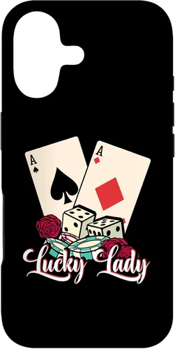 Vista 32 de Lucky Lady Poker Player Gambling Casino Gambler Case for iPhone 16