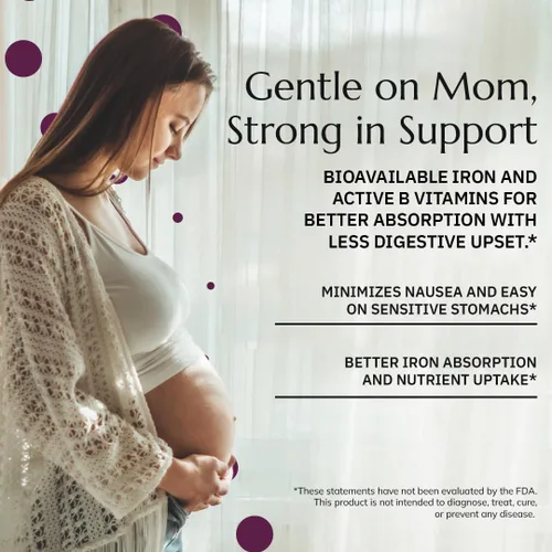 Vista 6 de Neurobiologix Multivitamínico prenatal evolucionado prenatal completo para mujeres, folato metilado, hierro, colina, vitaminas metil B, absorción
