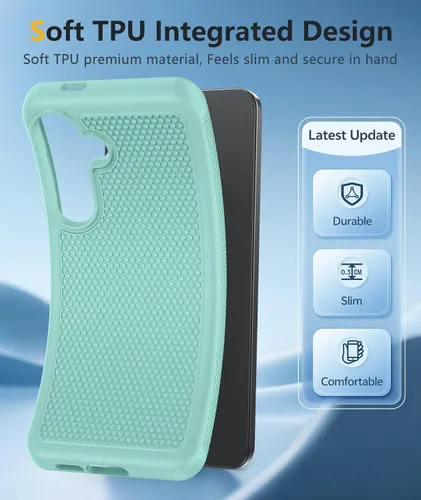 Vista 27 de FNTCASE Funda para iPhone 17 Pro: Fundas delgadas translúcidas de color azul claro compatibles con MagSafe, protección completa de la cámara