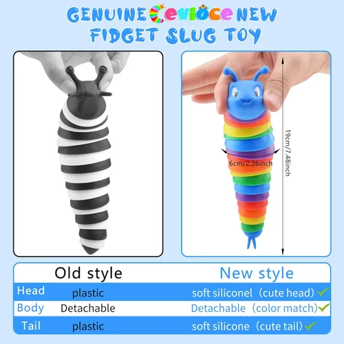 Vista 5 de Cevioce Juguete Fidget de Babosa, Juguetes Fidget de Babosa Sensorial para Niños y Adultos, 1 PC Juguetes Sensoriales para Autismo para Niños