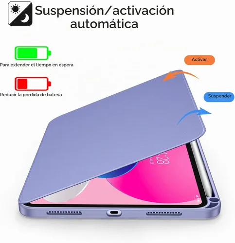 Vista 6 de Soke Funda giratoria para iPad (A16) de 11ª generación 2025, iPad de 10ª Lila Púrpura